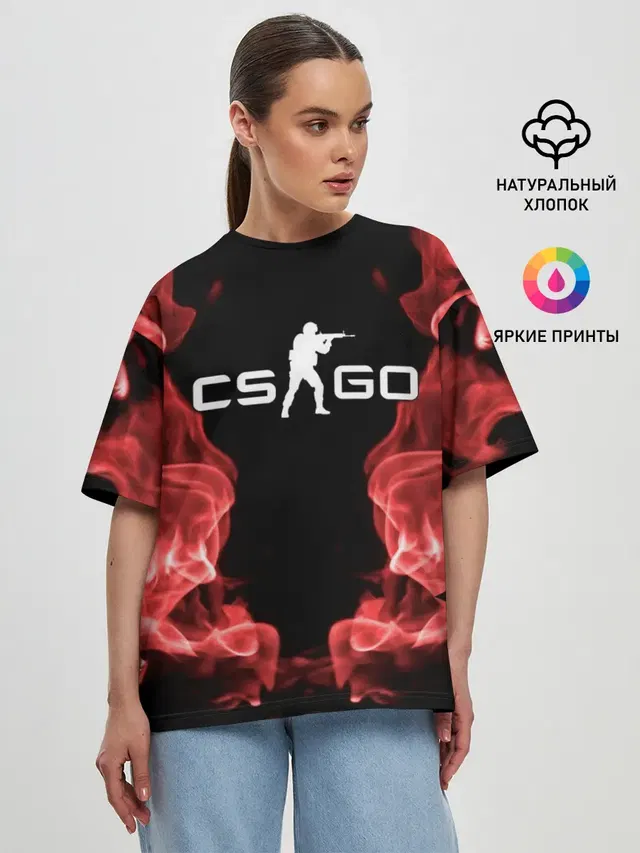 Женская футболка оверсайз