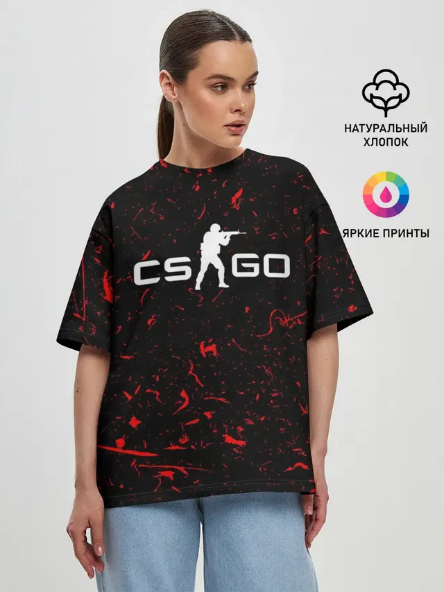Женская футболка оверсайз