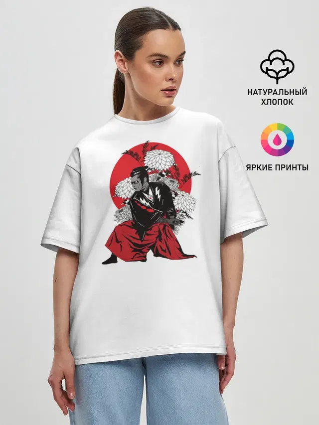 Женская футболка оверсайз