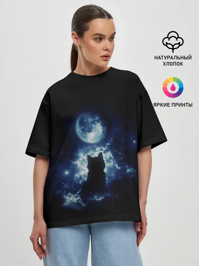 Женская футболка оверсайз