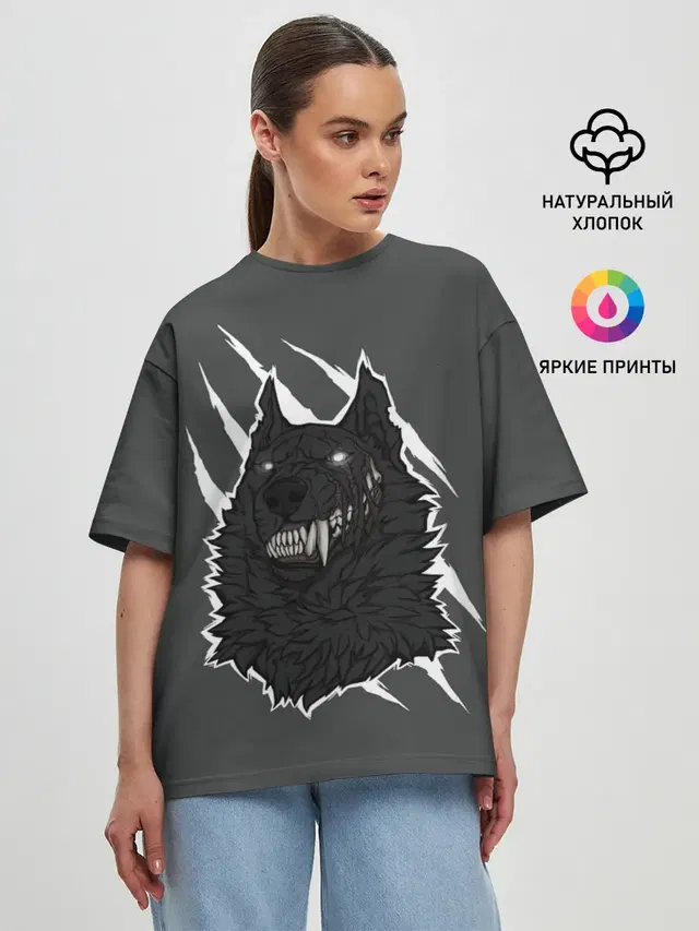 Женская футболка оверсайз