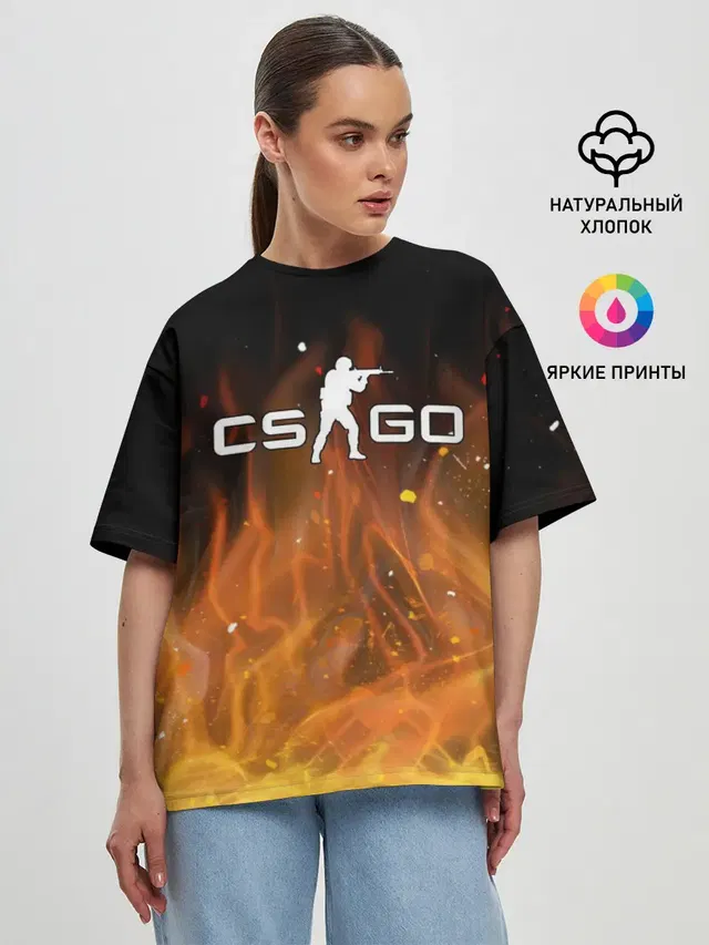 Женская футболка оверсайз