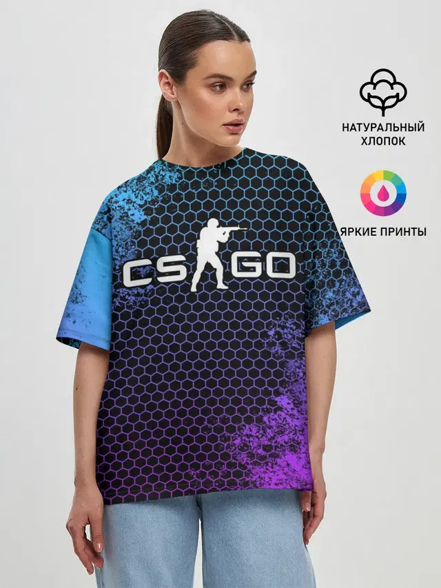 Женская футболка оверсайз
