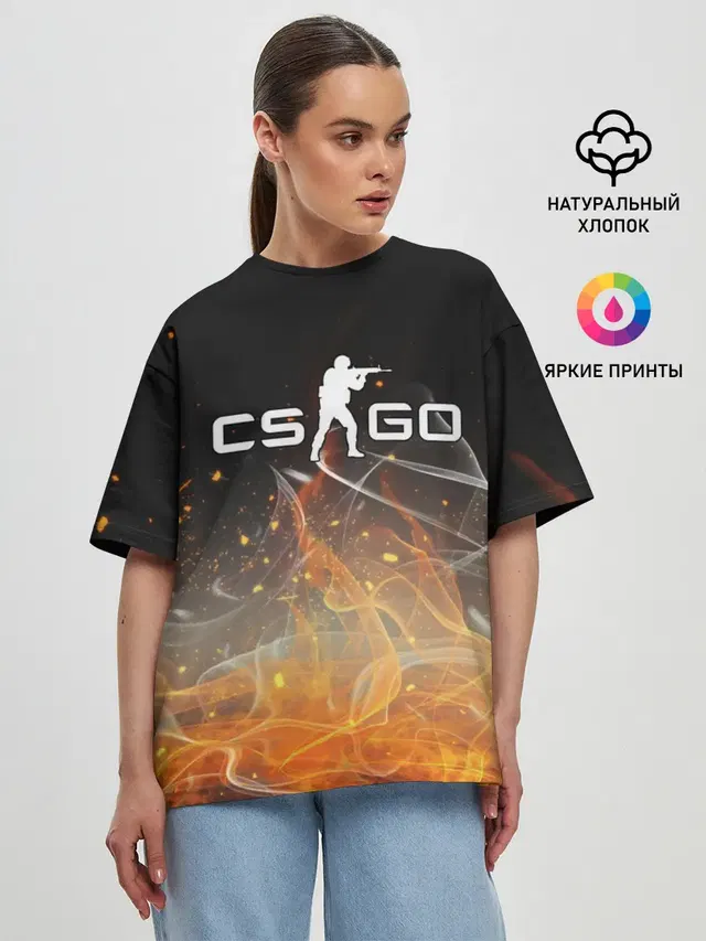 Женская футболка оверсайз