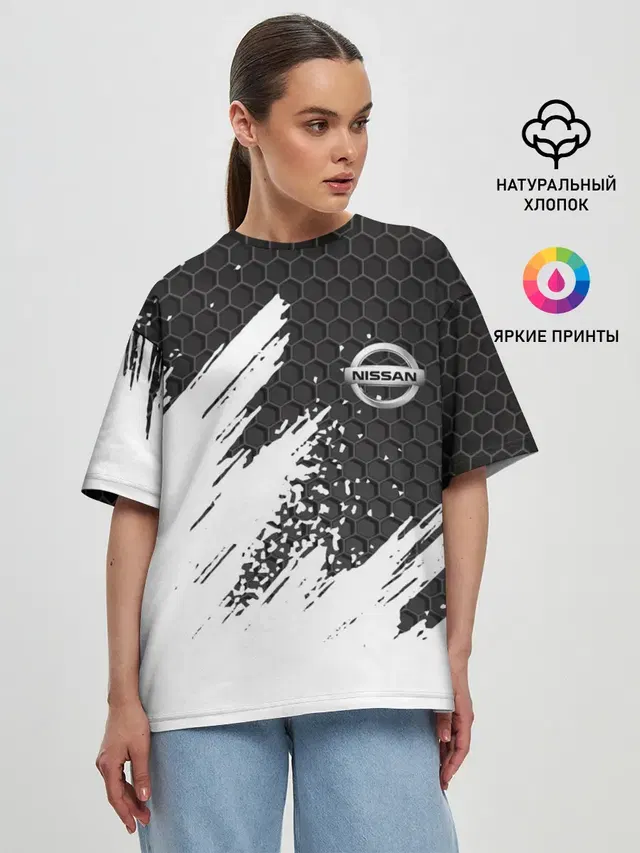 Женская футболка оверсайз