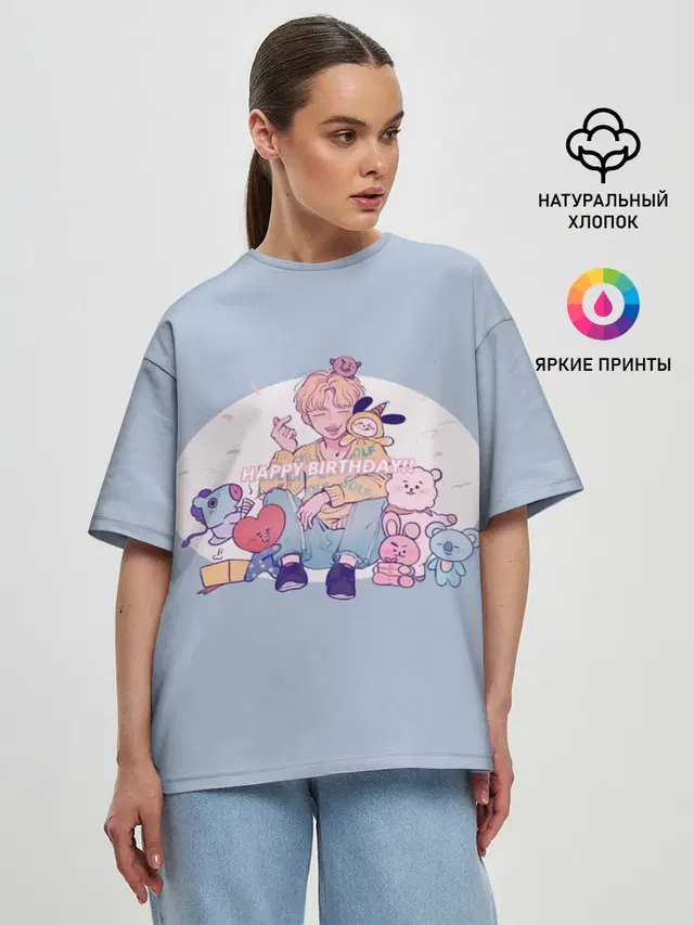 Женская футболка оверсайз