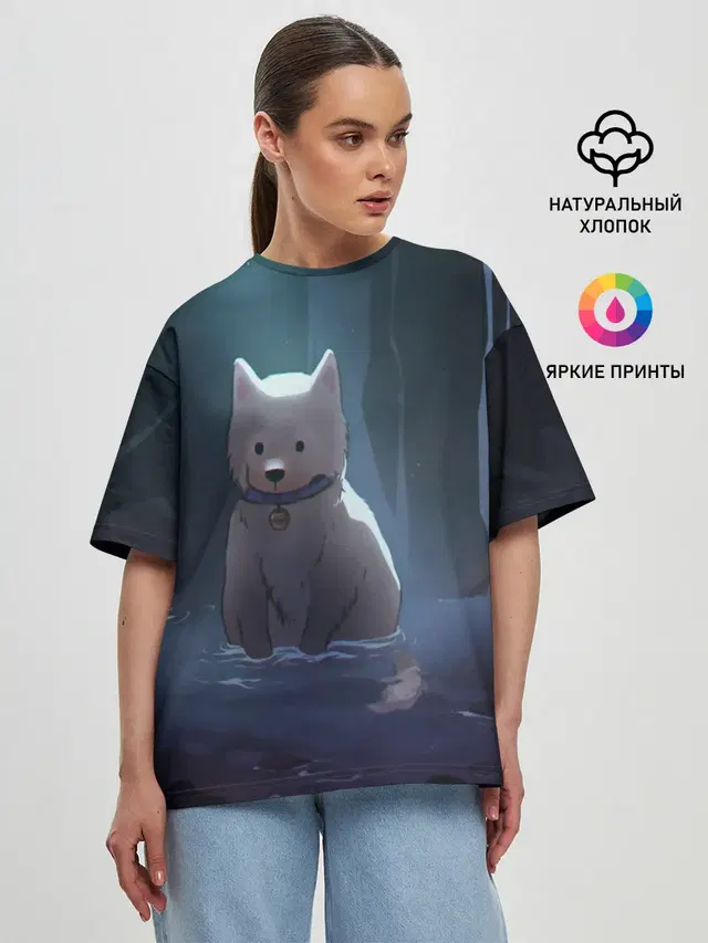 Женская футболка оверсайз