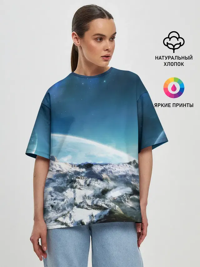 Женская футболка оверсайз