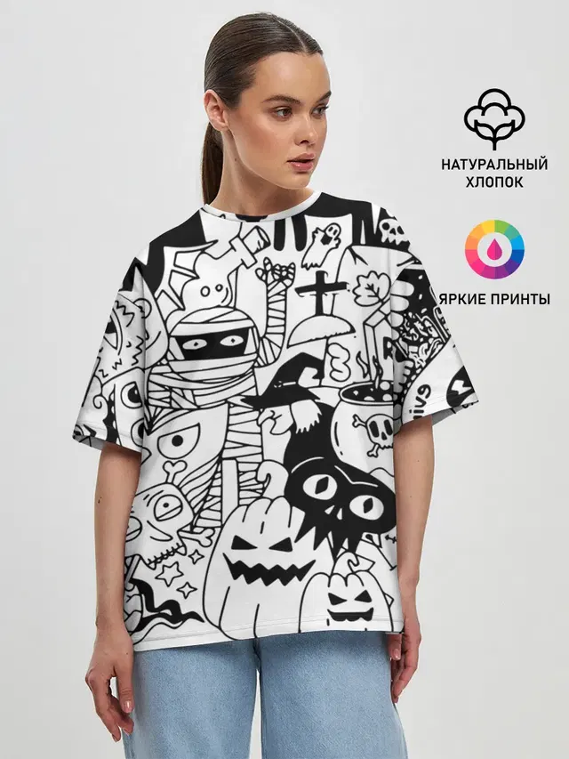 Женская футболка оверсайз
