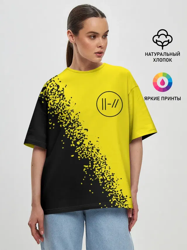 Женская футболка оверсайз с принтом «Twenty One Pilots — 21 PILOTS»