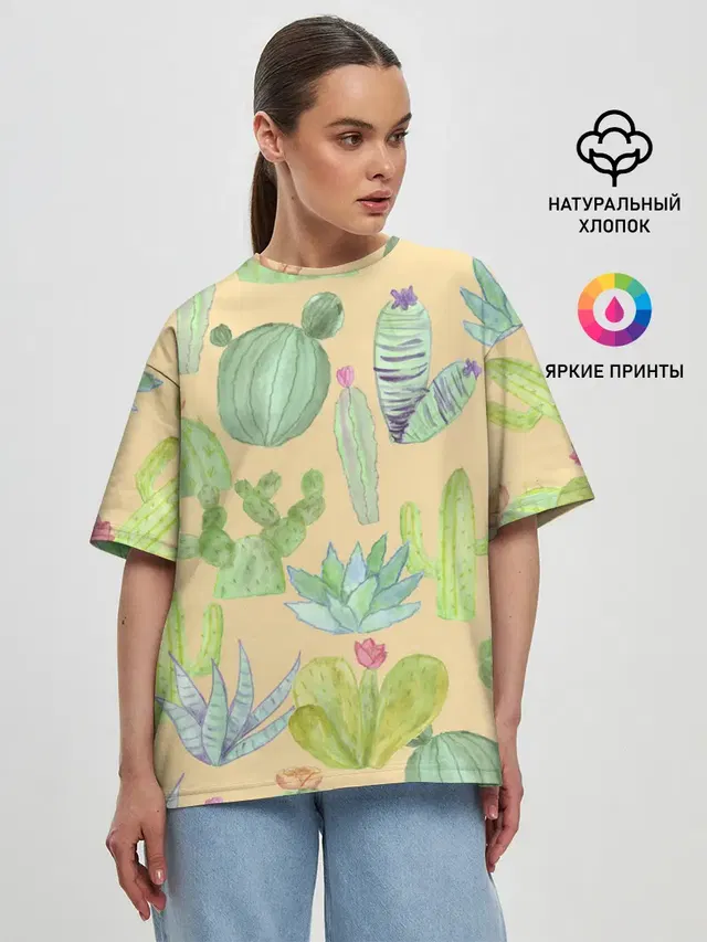 Женская футболка оверсайз
