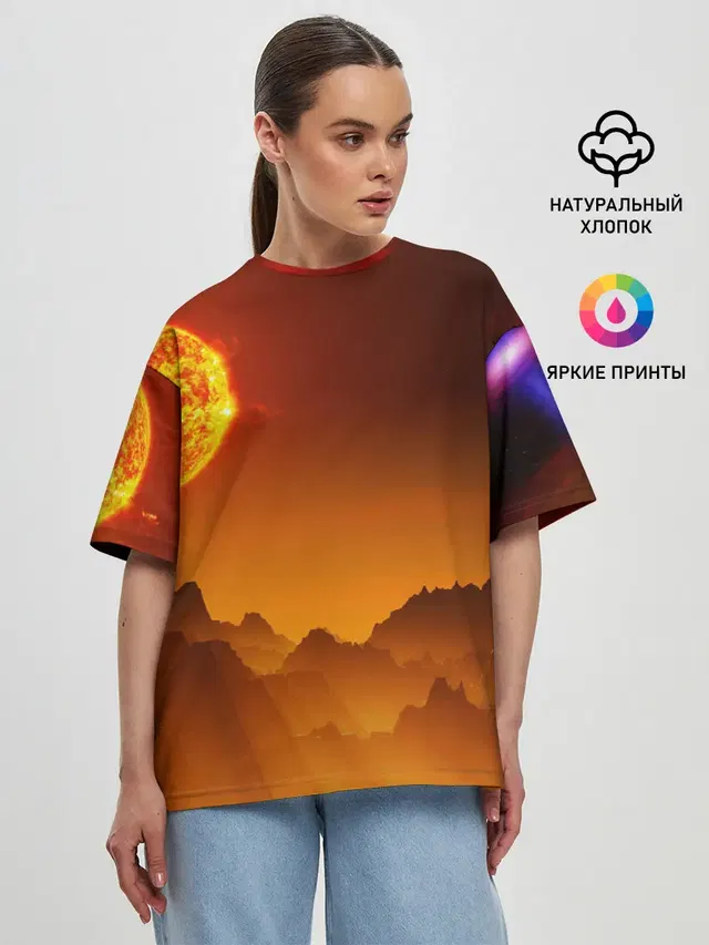 Женская футболка оверсайз