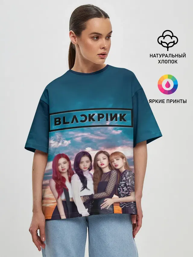 Женская футболка оверсайз