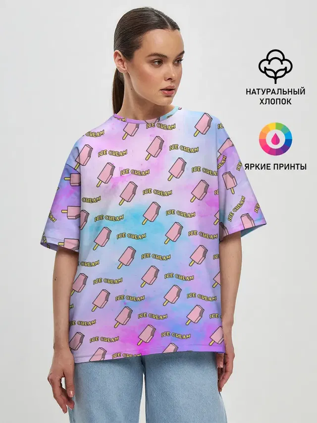 Женская футболка оверсайз