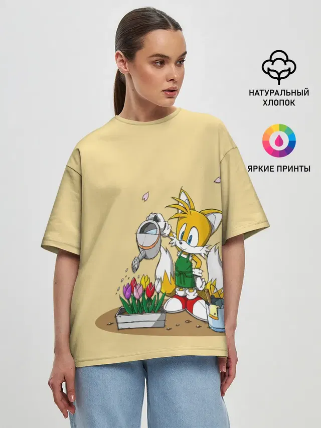 Женская футболка оверсайз