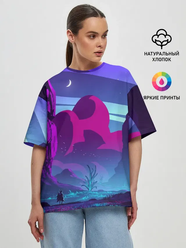 Женская футболка оверсайз