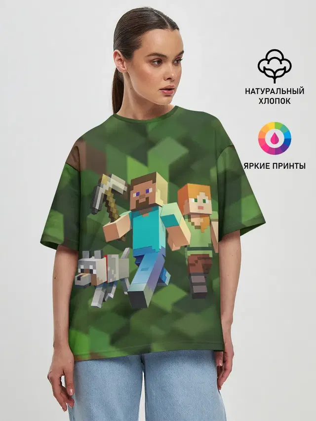 Женская футболка оверсайз