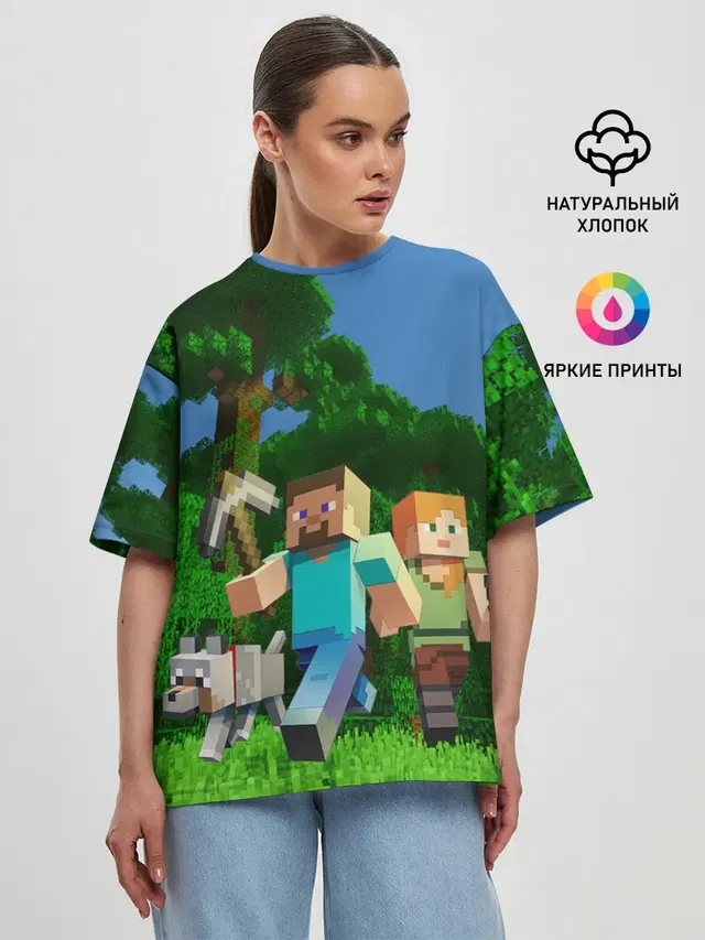 Женская футболка оверсайз