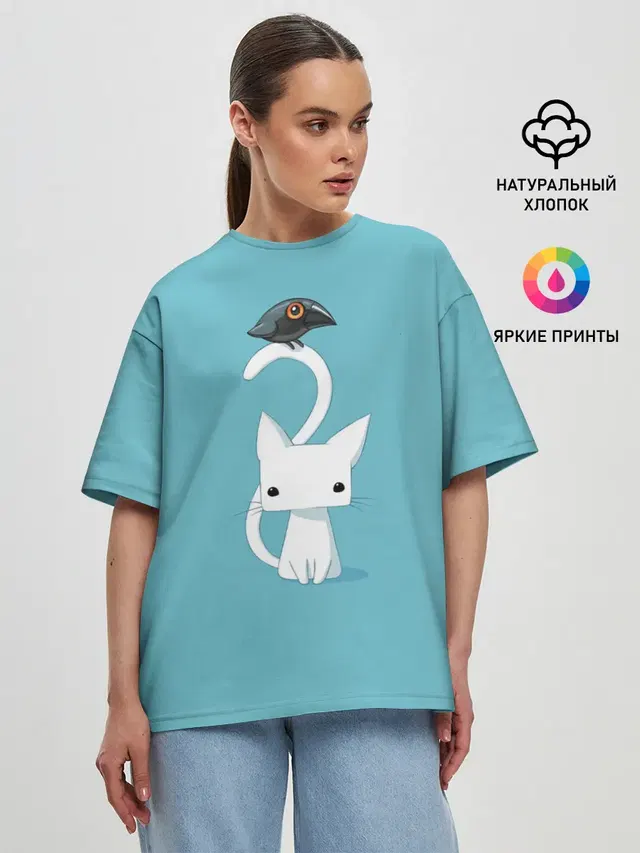 Женская футболка оверсайз