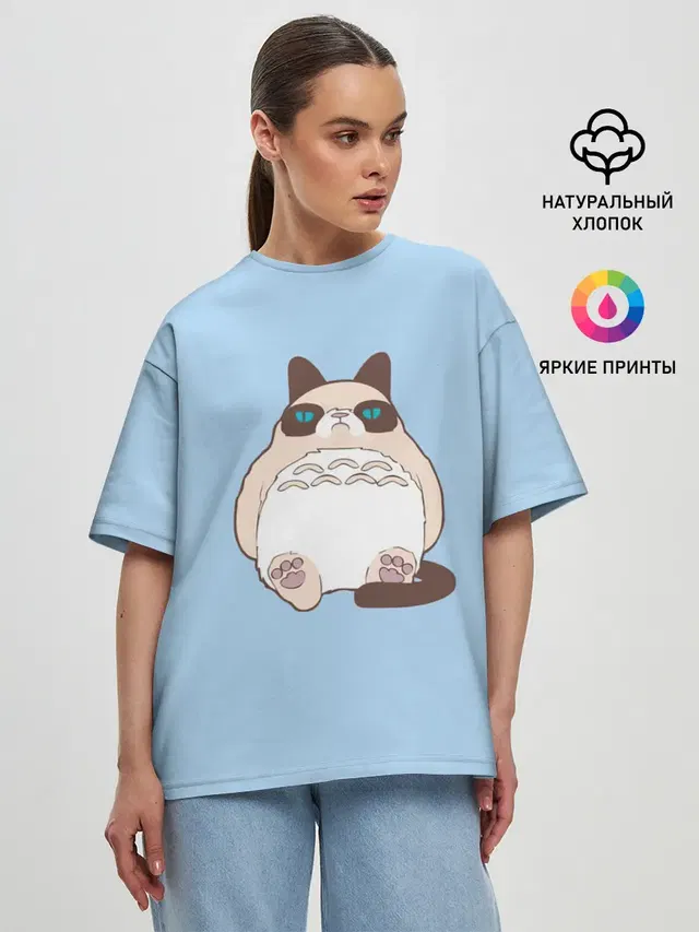Женская футболка оверсайз