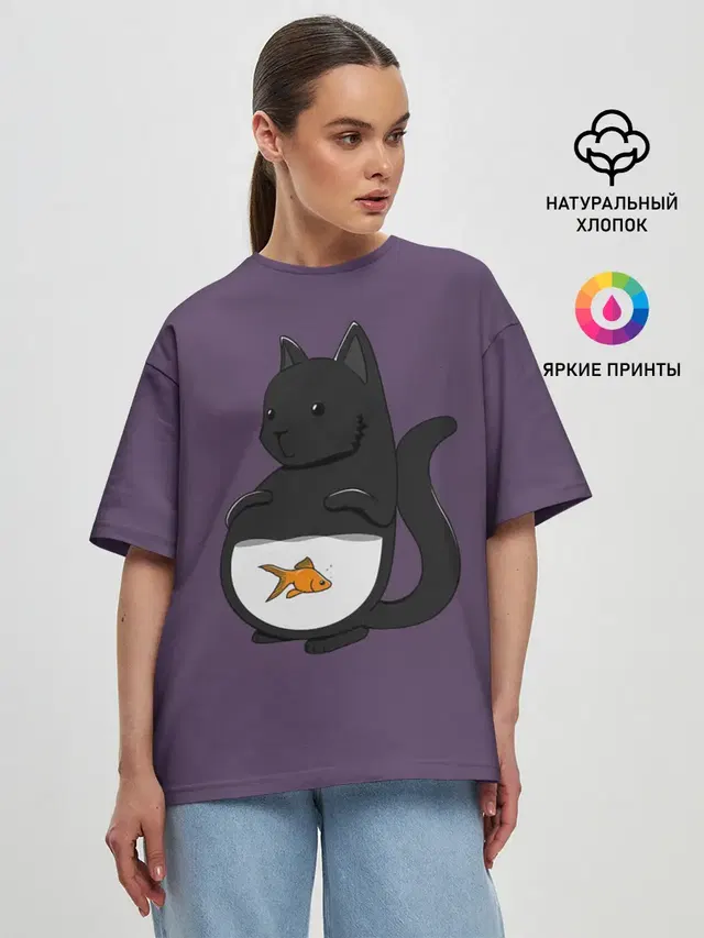 Женская футболка оверсайз