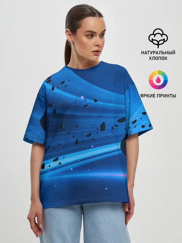 Женская футболка оверсайз