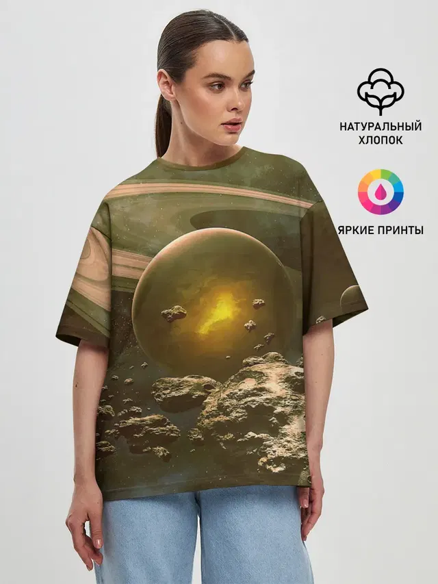 Женская футболка оверсайз