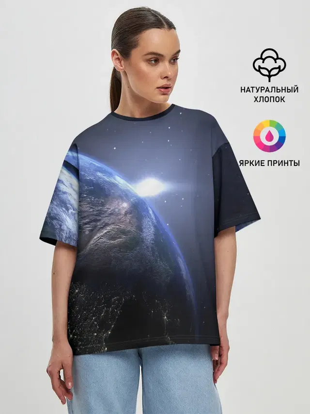 Женская футболка оверсайз