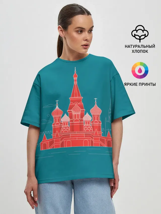 Женская футболка оверсайз