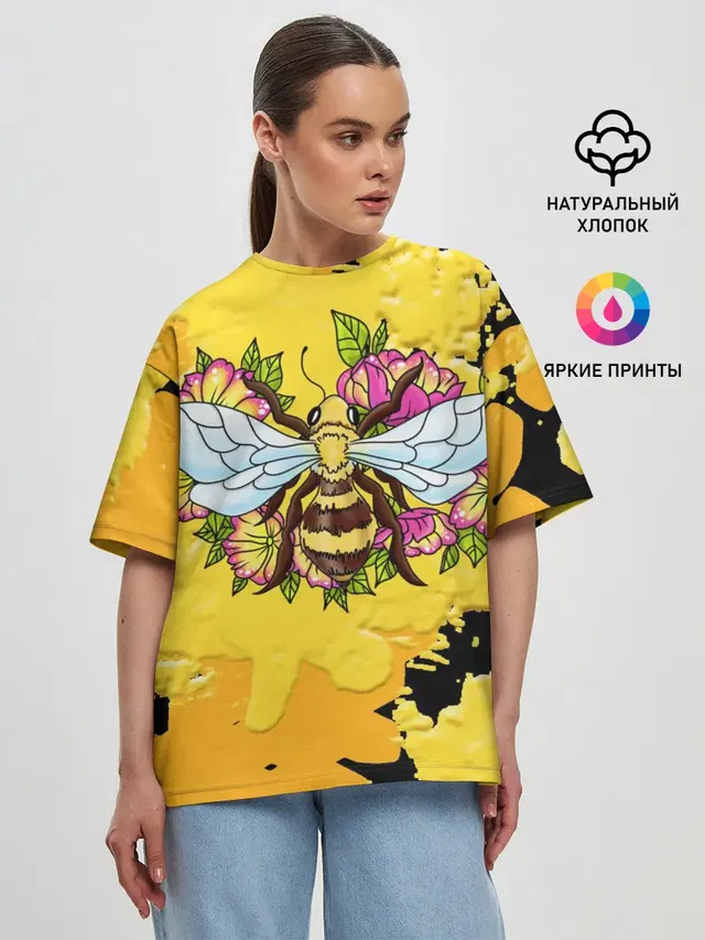 Женская футболка оверсайз