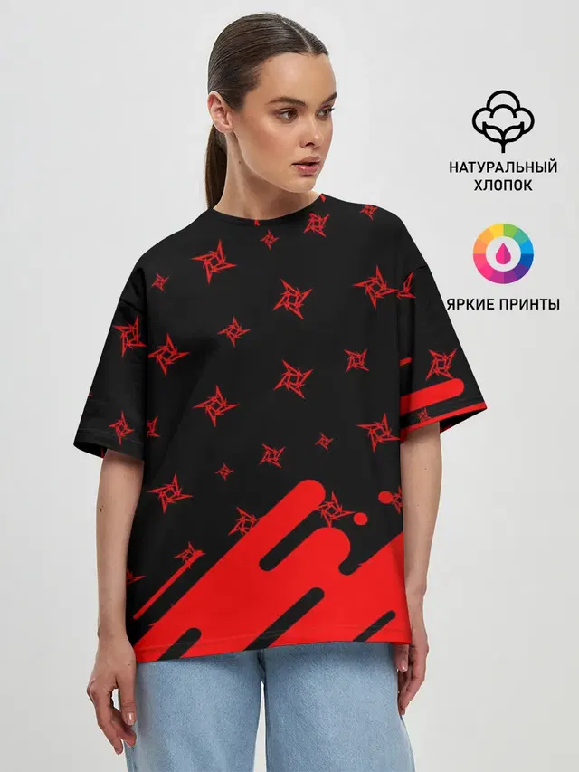 Женская футболка оверсайз