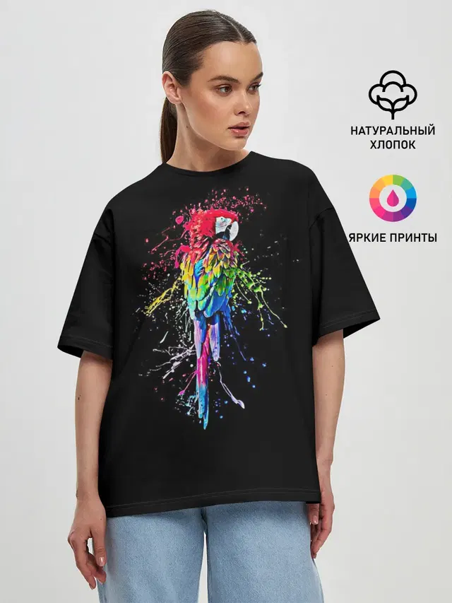 Женская футболка оверсайз