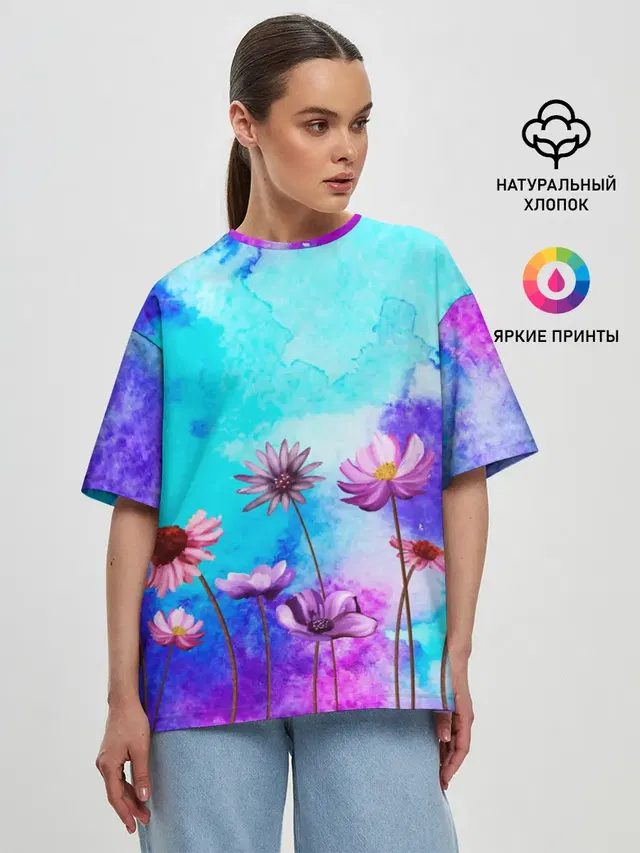 Женская футболка оверсайз
