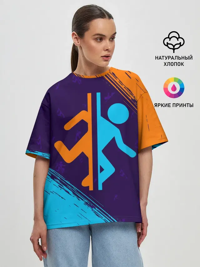 Женская футболка оверсайз