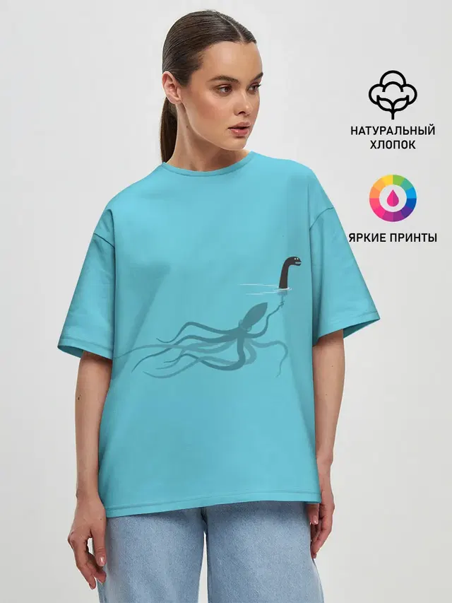 Женская футболка оверсайз