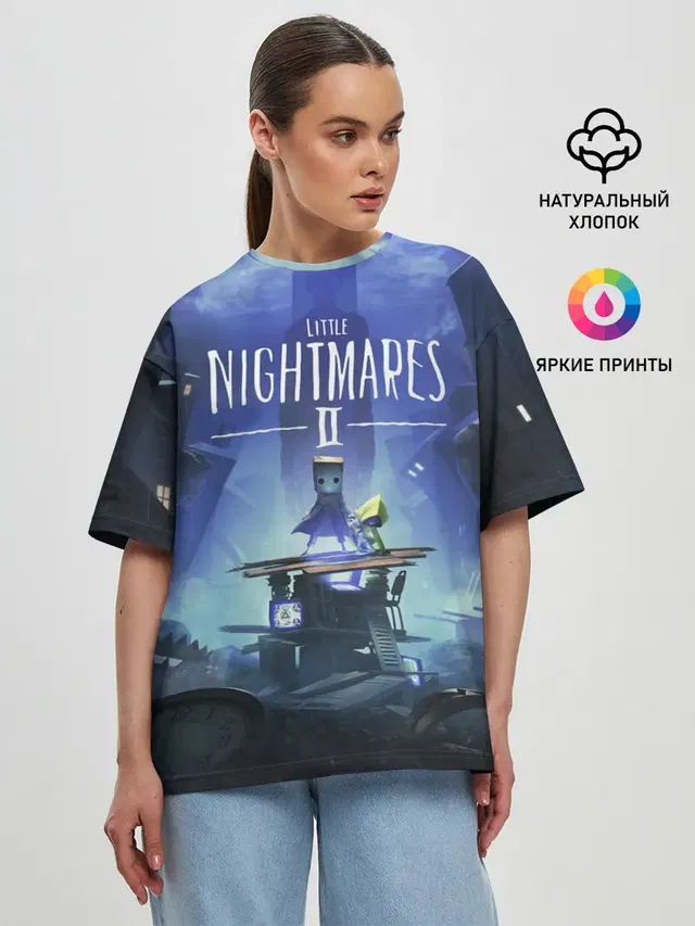 Женская футболка оверсайз с принтом «Little Nightmares — Little Nightmares 2»