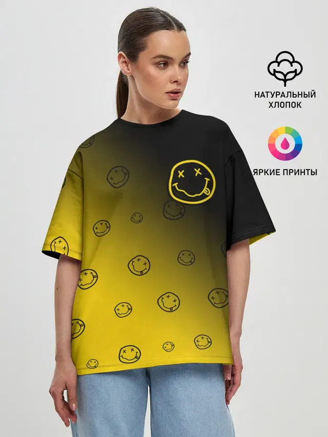 Женская футболка оверсайз