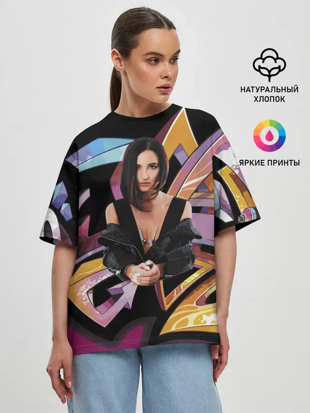 Женская футболка оверсайз