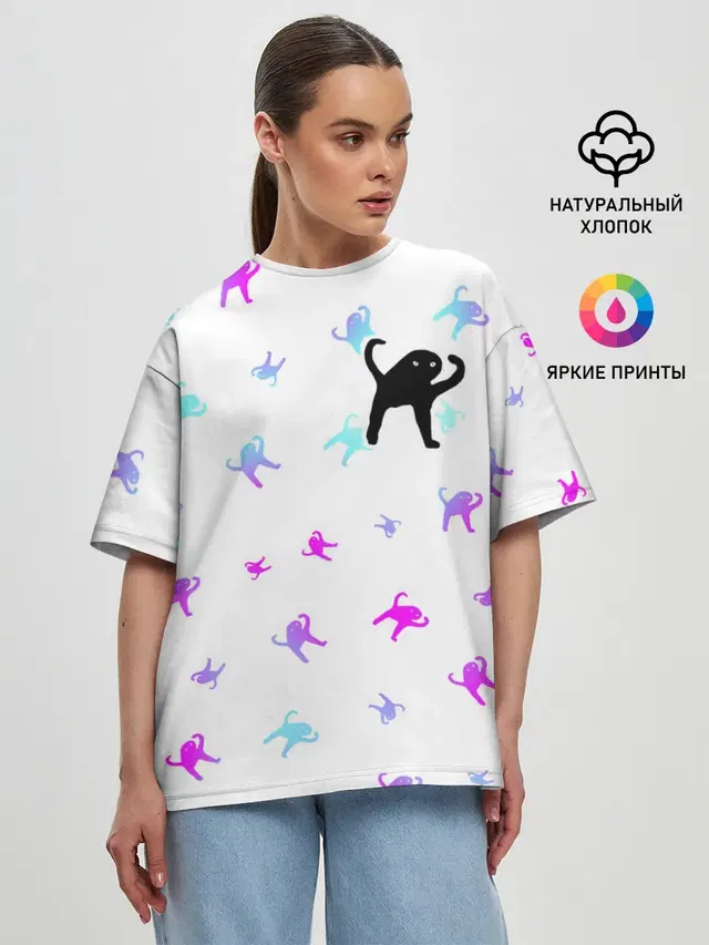 Женская футболка оверсайз