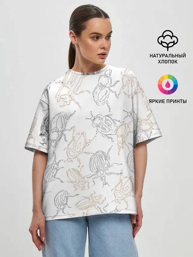 Женская футболка оверсайз