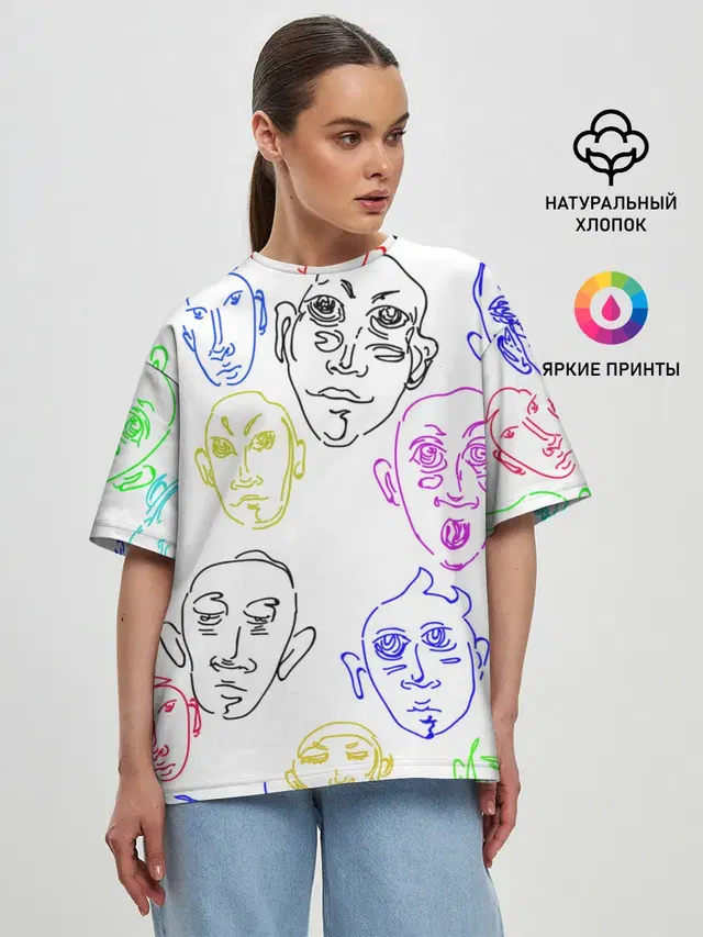 Женская футболка оверсайз