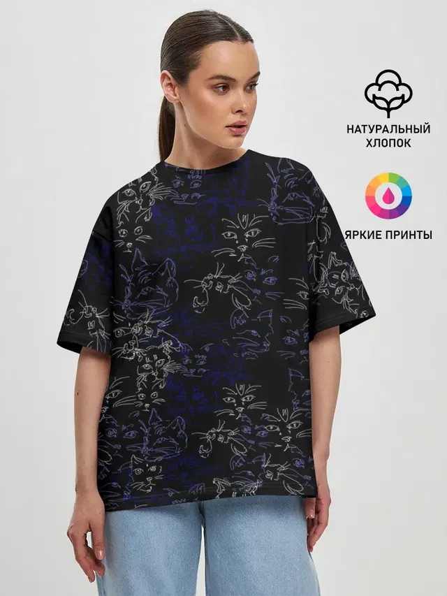 Женская футболка оверсайз