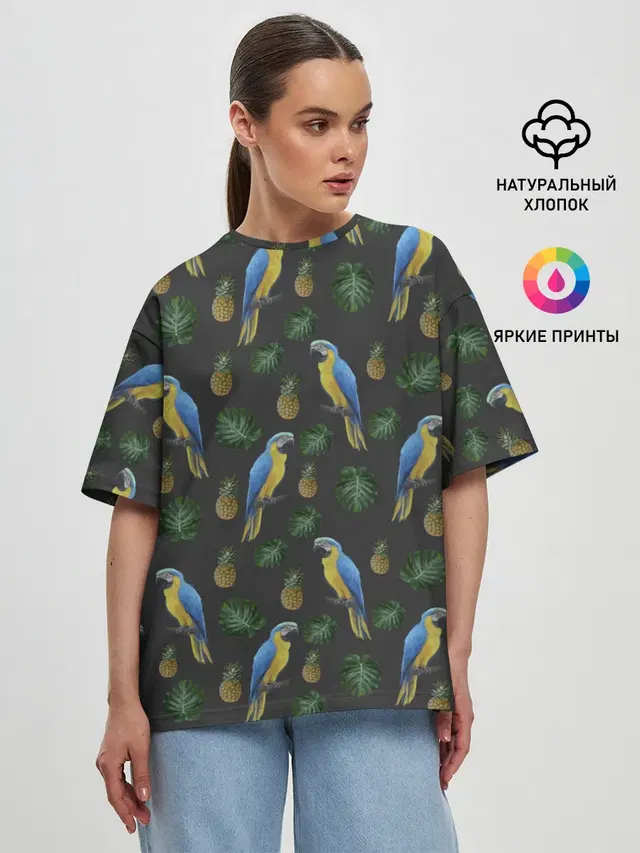 Женская футболка оверсайз