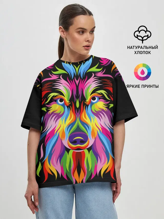 Женская футболка оверсайз