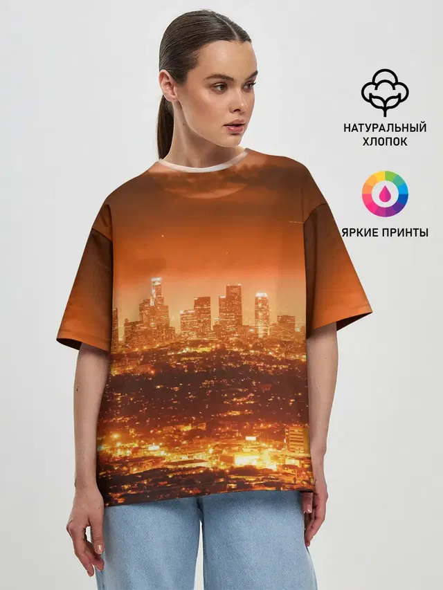 Женская футболка оверсайз