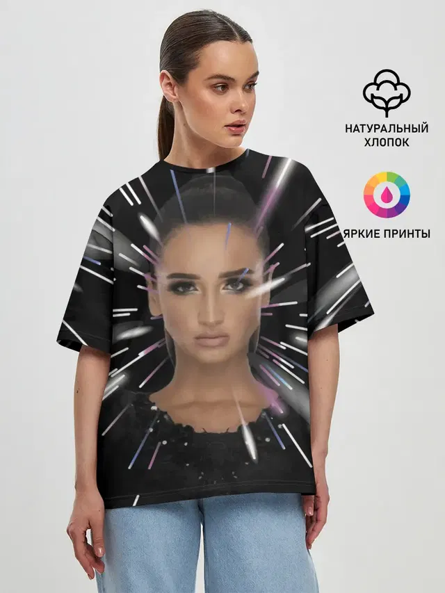 Женская футболка оверсайз