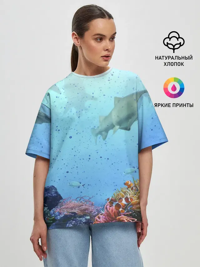 Женская футболка оверсайз