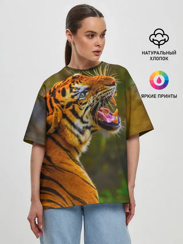 Женская футболка оверсайз
