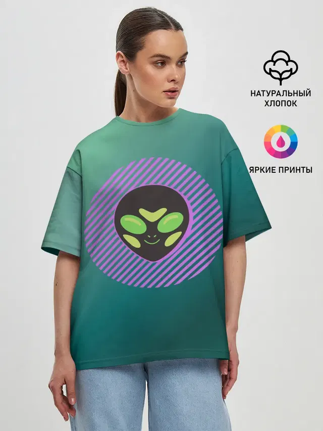 Женская футболка оверсайз