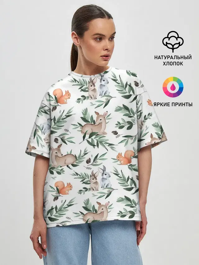 Женская футболка оверсайз
